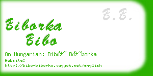 biborka bibo business card